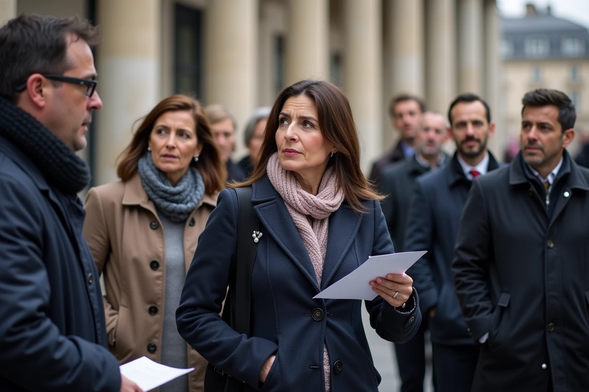 Members politiques discutant Article 16 devant l Assemblée nationale